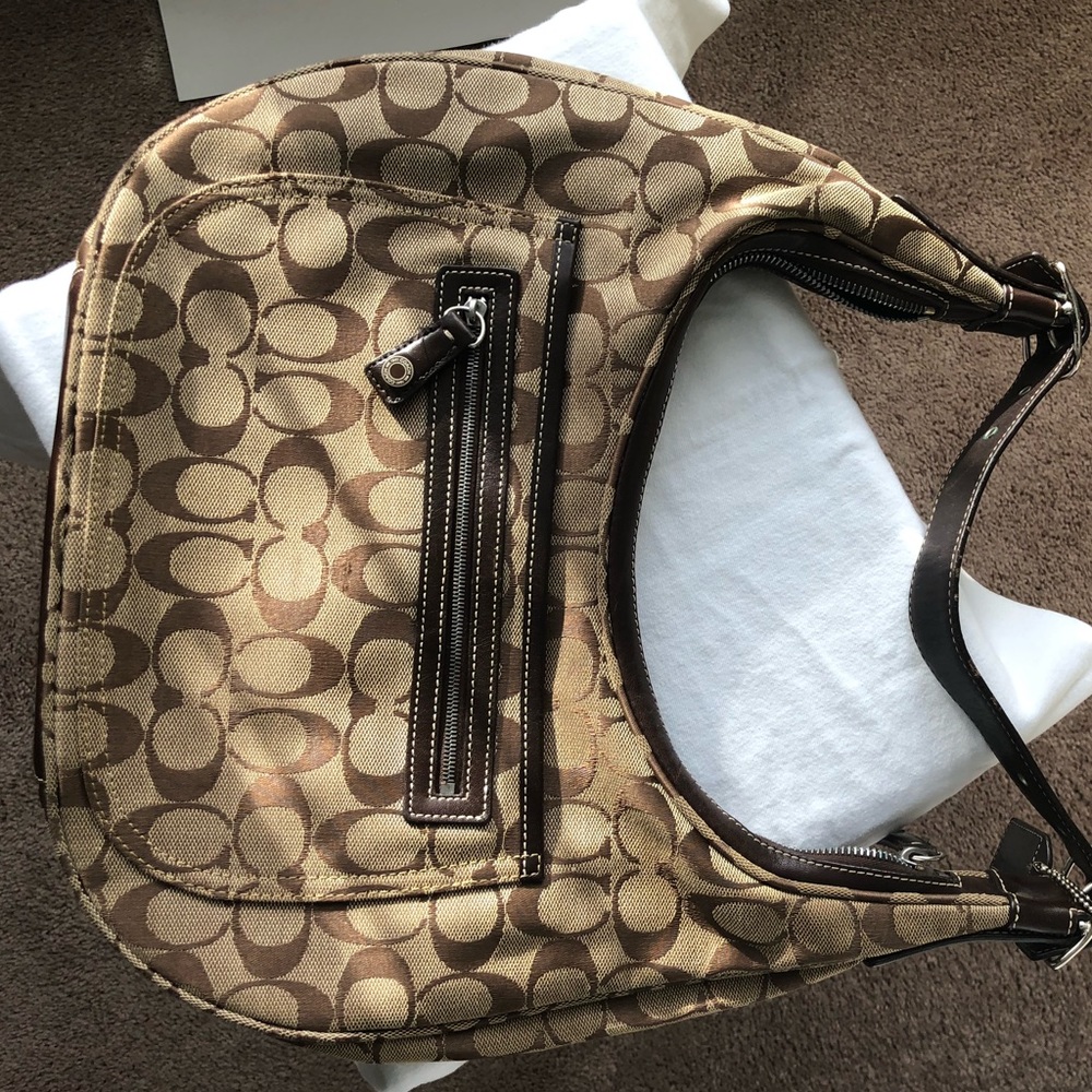 Vintage Coach Bag - Brown Khaki 6070